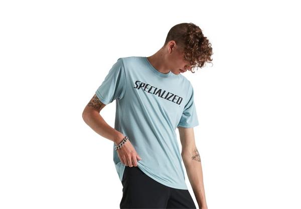Specialized Men's Wordmark Short Sleeve T-Shirt M Arctic Blue