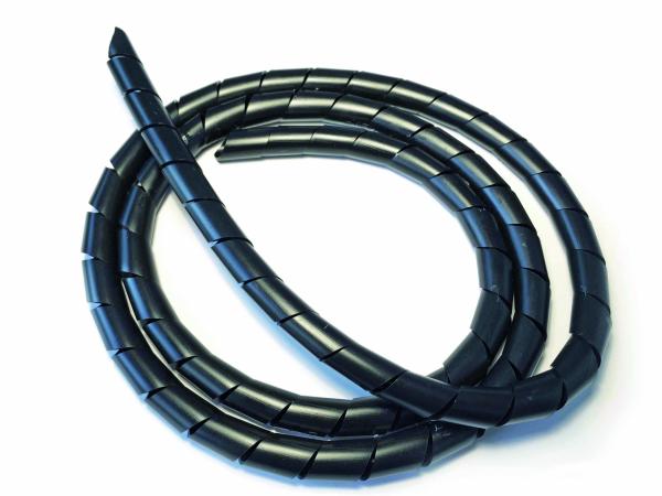 Spiralkabelh&uuml;lle &Oslash; 3 - 8 mm schwarz total 5 m 