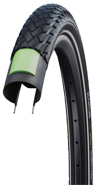 Schwalbe Pneu Green Marathon 20x1.75 GG Starr mit Reflexstreifen black  Produktbild 3