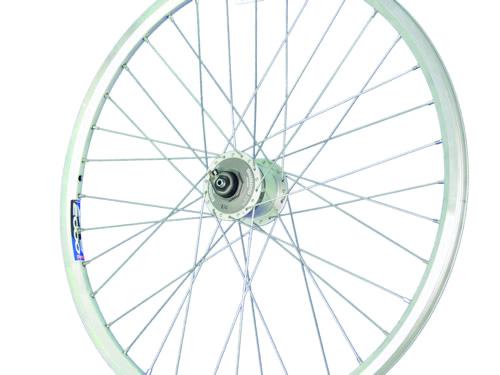 Laufrad vorne 28" 622x19 Nabendynamo Nexus DHC30003AS 100mm V-Brake QR silber 