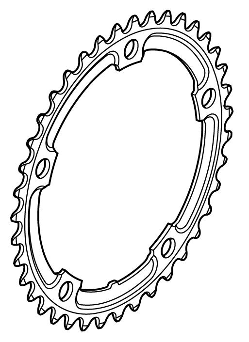 Shimano Kettenblatt ALFINE FC-4500 39 Z&auml;hne silber 