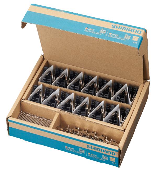 Shimano Bremsbel&auml;ge J05A Kunstharz mit Lamellen 25er Pack 