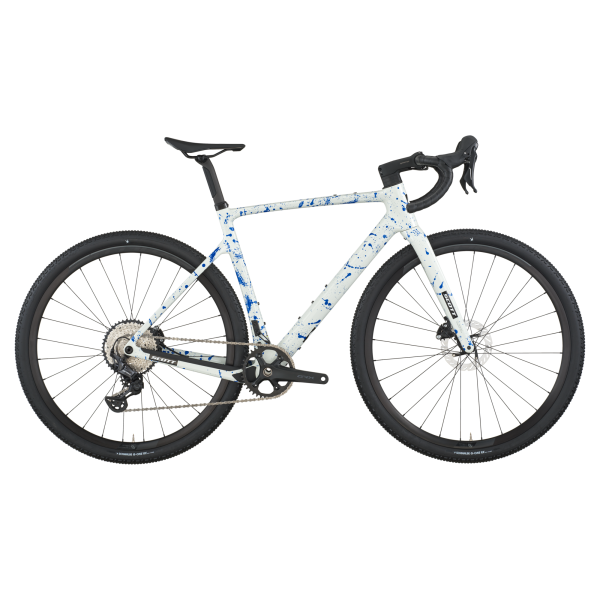 Scott Addict Gravel 30 - white/splatter blue - M